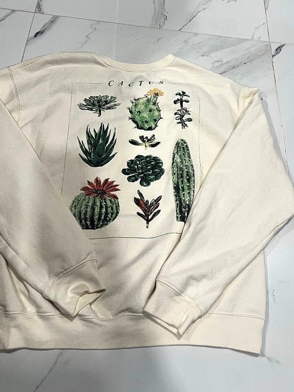 Gold Rush Cactus Graphic Sweatshirt Size L